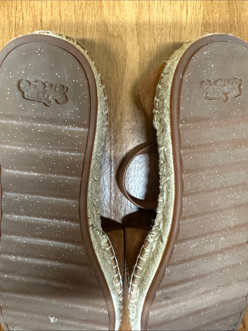 Coach Brown Leather Floral Espadrilles with Ankle Strap - Picture 5 of 8